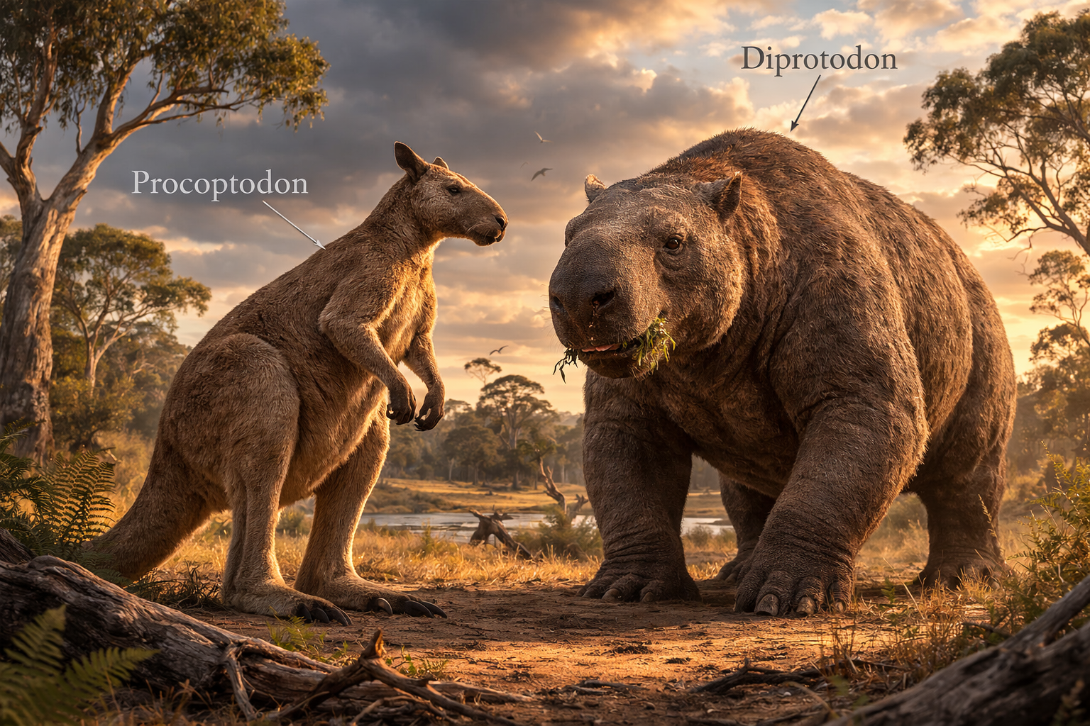 procoptodon & diprotodon